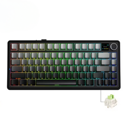 Techwu F75 MAX tri-mode wireless keyboard with RGB backlight and compact design